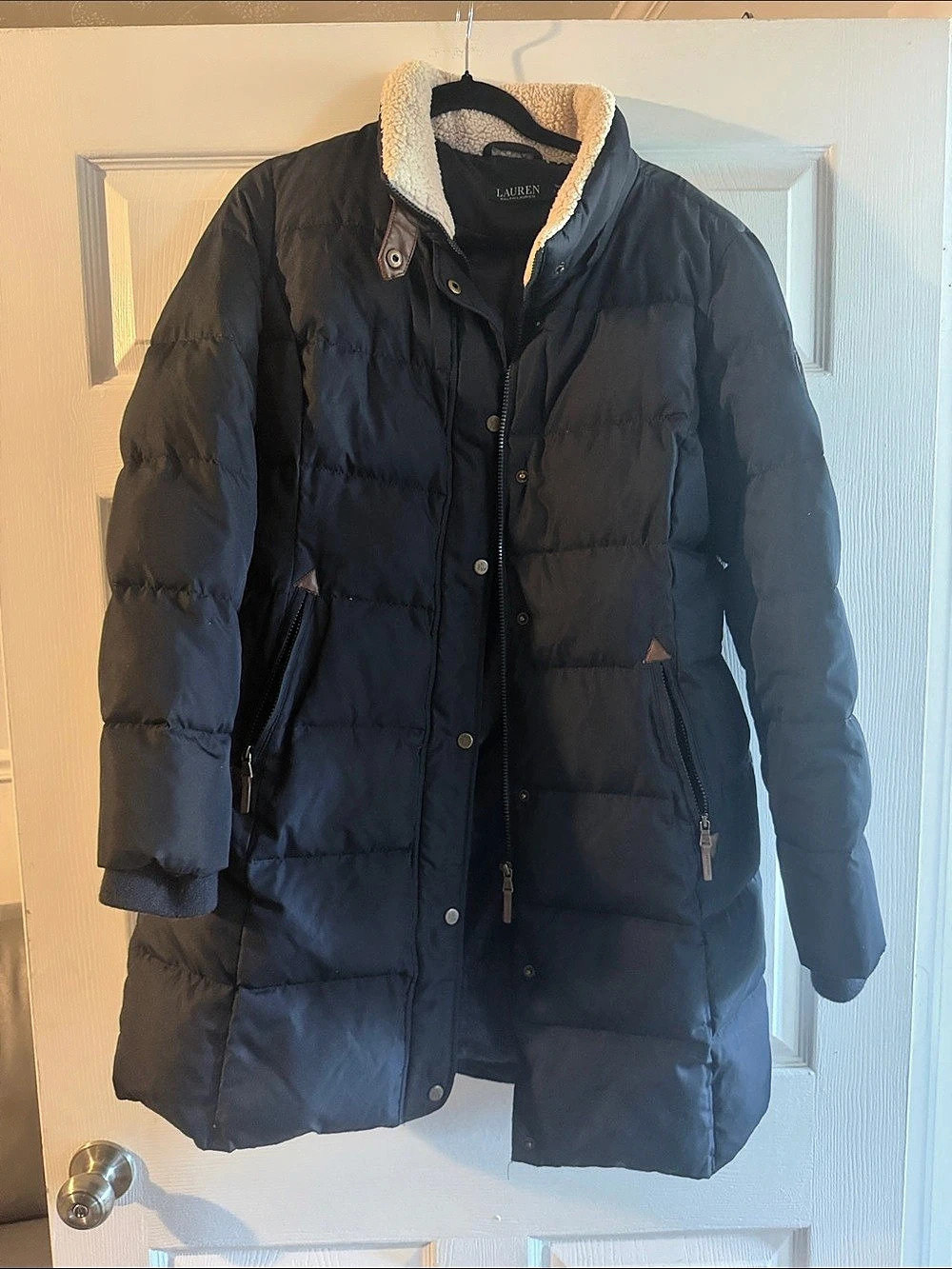 Lauren Ralph Lauren Women's Black Puffer Coat Size Large